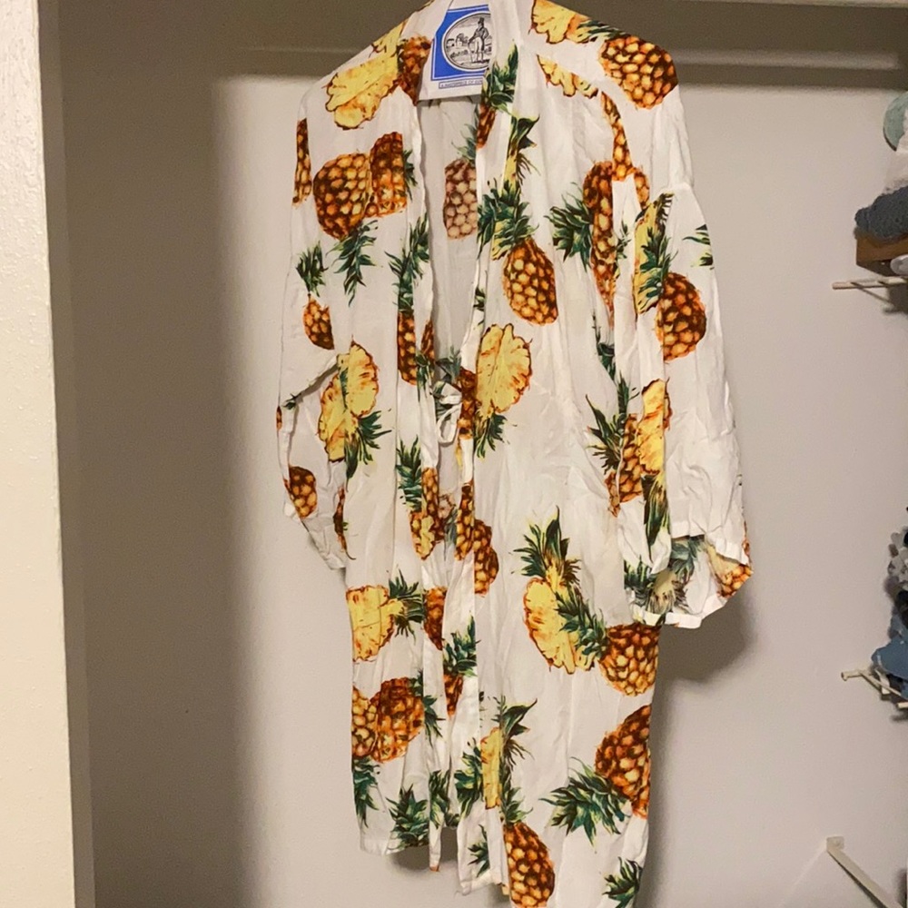 Soft cotton pineapple robe